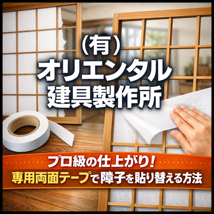 プロ級の仕上がり！専用両面テープで障子を貼り替える方法